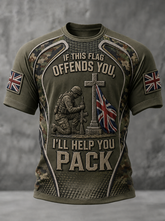 Men's IF THIS FLAG OFFENDS YOU I'LL HELP YOU PACK Tee