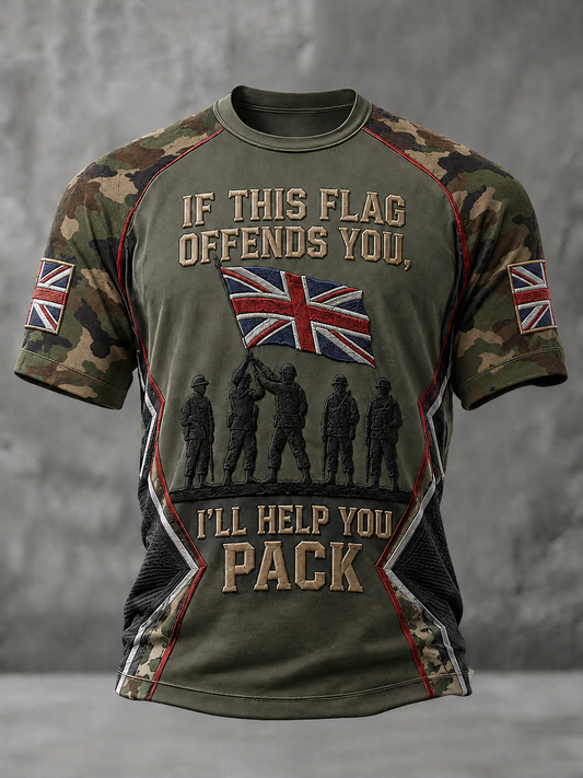 Men's IF THIS FLAG OFFENDS YOU I'LL HELP YOU PACK Tee