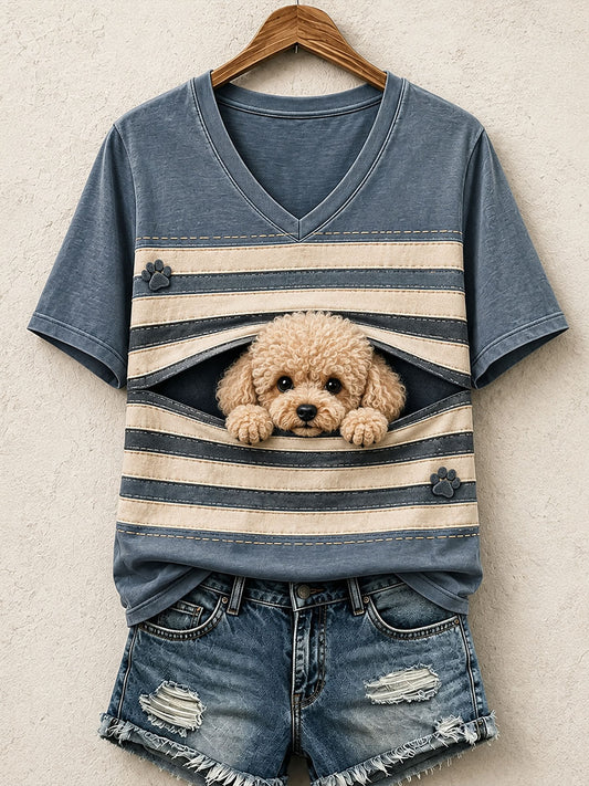 Women's Cute Poodle T-Shirt