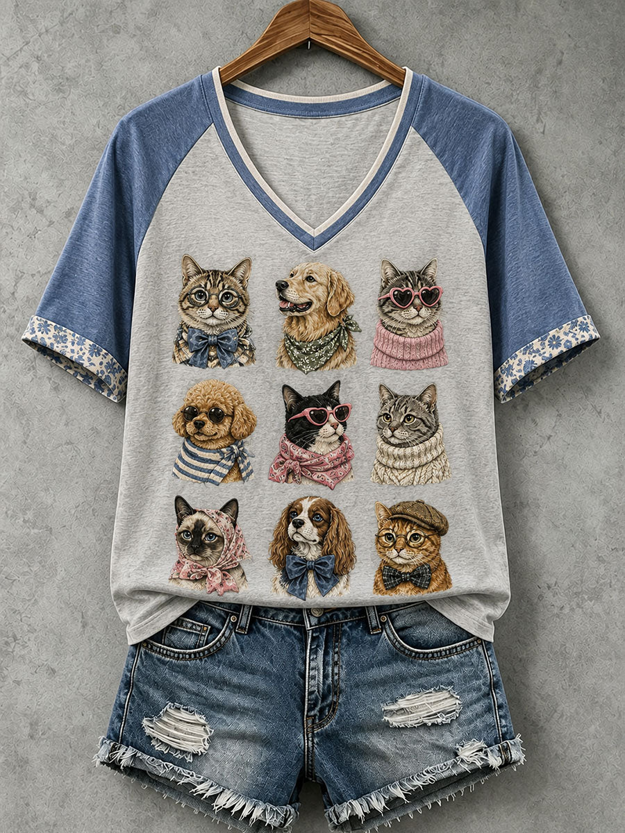 Women's Lovely Animal Pattern T-Shirt