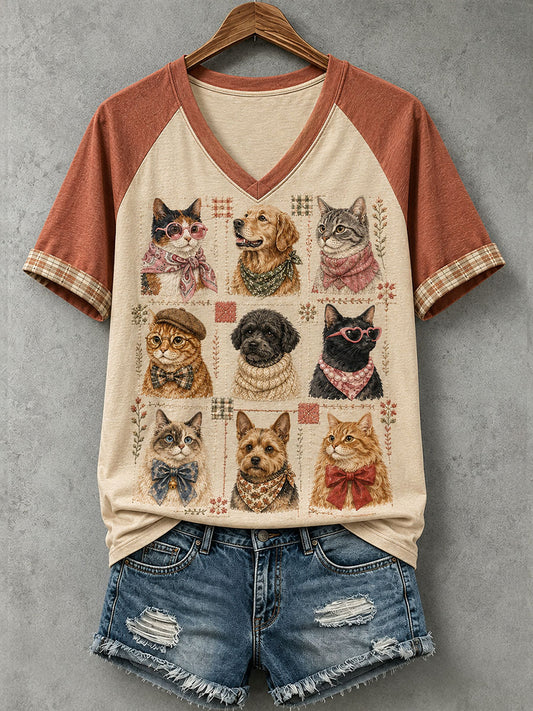 Women's Lovely Animal Pattern T-Shirt