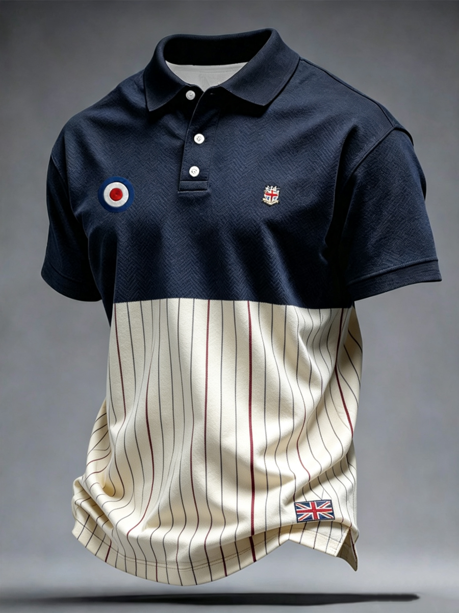 Men's Mods Culture UK Music Lover Business Style Printed polo shirt