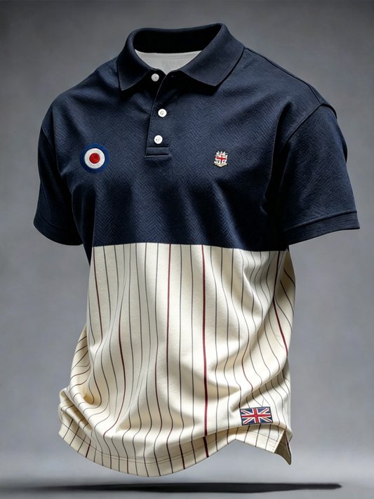 Men's Mods Culture UK Music Lover Business Style Printed polo shirt