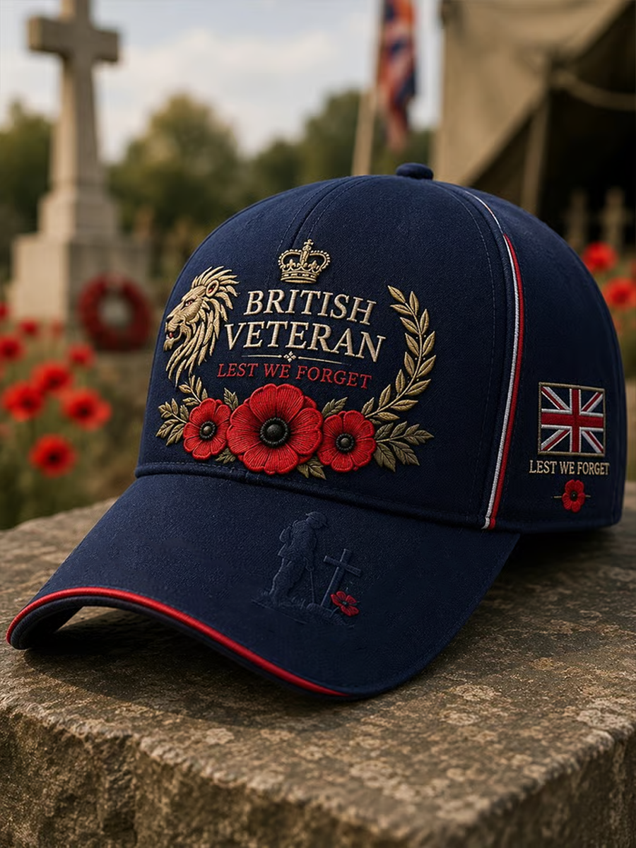 Unisex British Veteran Print Hat