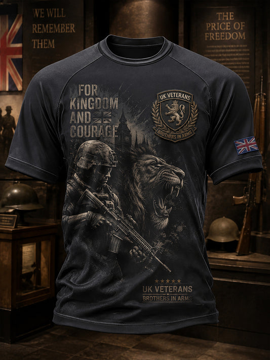Men's Vintage Military-Inspired Graphic Raglan Short-Sleeve T-Shirt
