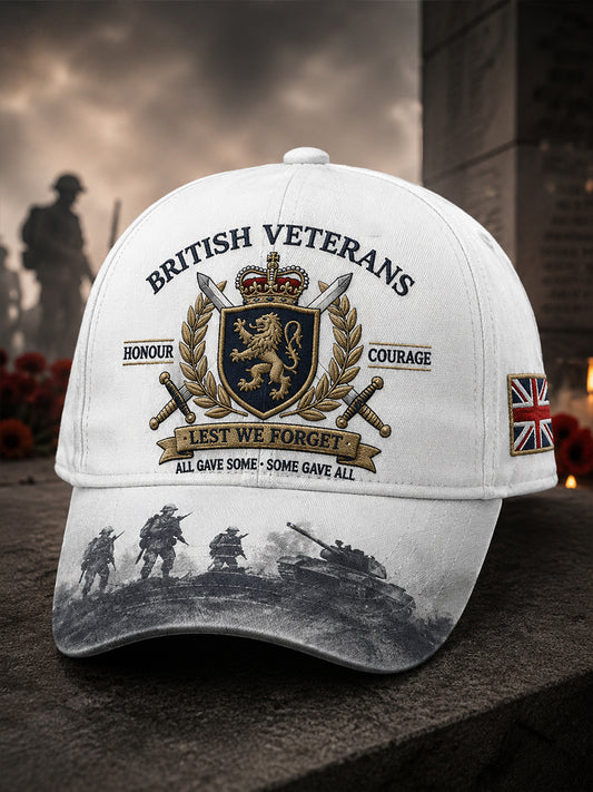 Men's Vintage-Style Hat With Military Commemorative Print
