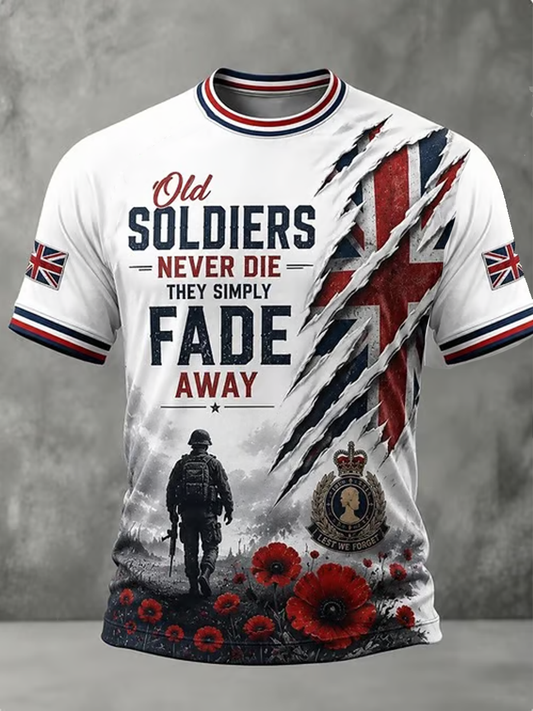 Men's British Veteran Print short sleeves t-shirt