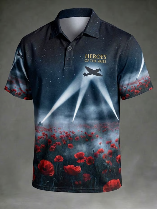 Men's British Veteran Print polo shirt