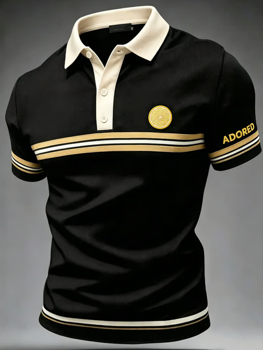 Men's Lemon Roses Music Lover Printed polo shirt