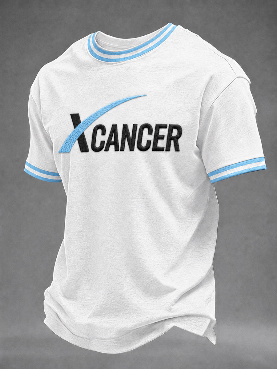Men's Prostate Cancer Awareness Printed Casual T-Shirt