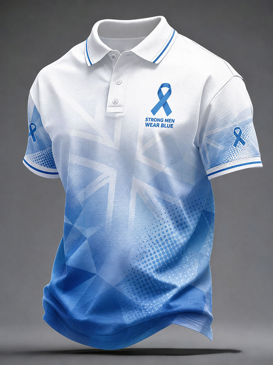 Men's Prostate Cancer Awareness Printed Casual Top