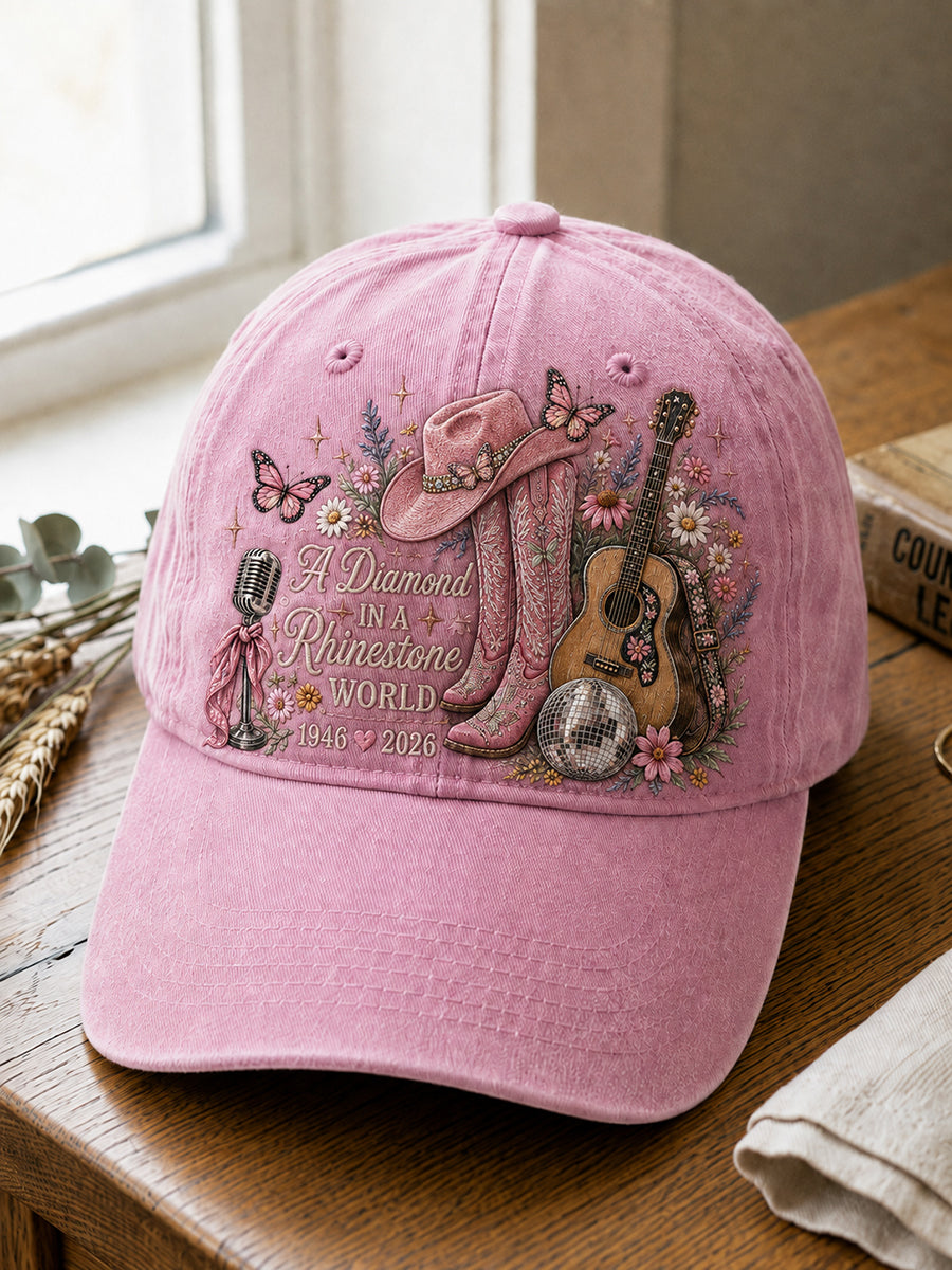 Vintage Classic Country Music Lover Memorial Washed Hat
