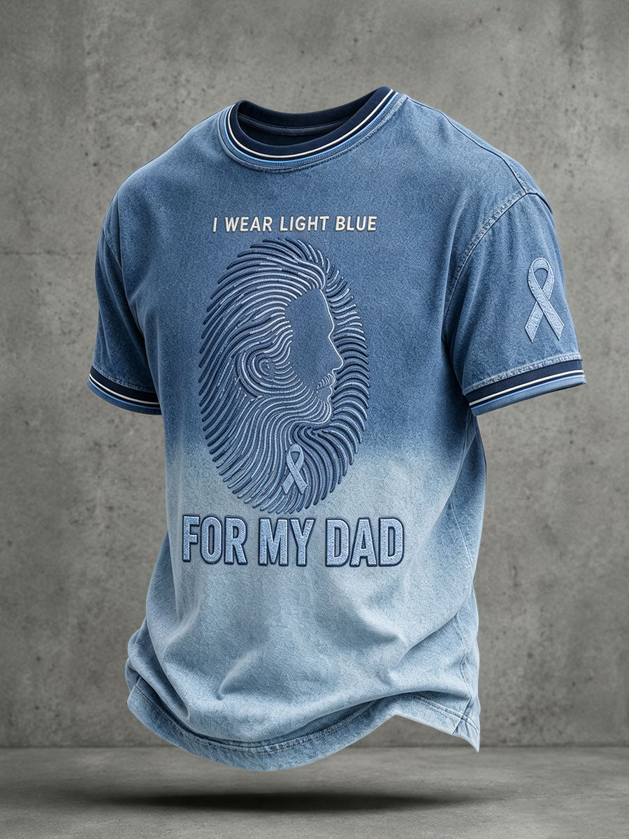 Men's "I WEAR LIGHT BLUE FOR MY DAD" Prostate Awareness T-shirts