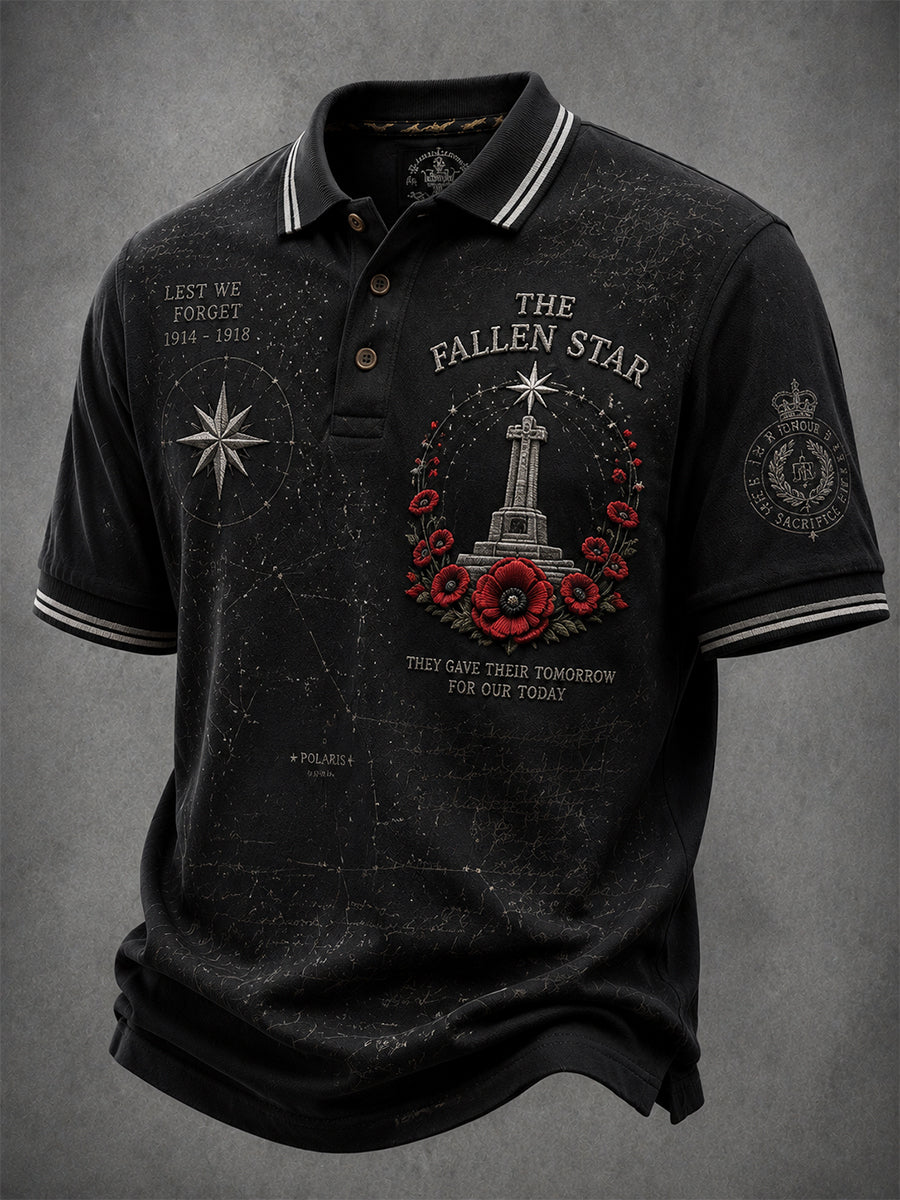 Men's Remembrance Day Lest We Forget Polo Shirt