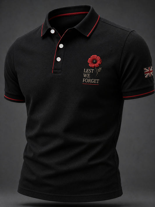 Men's Remembrance Day Print Casual Top