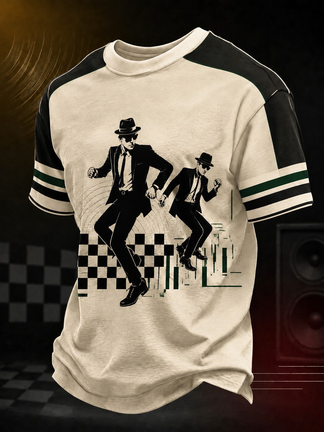 Men's Ska Revival Style Printed T-shirt