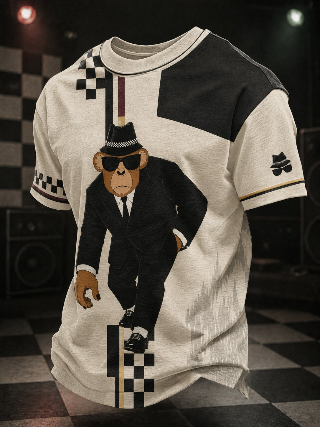 Men's Ska Revival Style Printed T-shirt