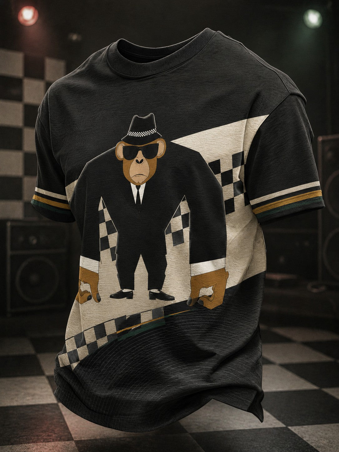 Men's Ska Revival Style Printed T-shirt