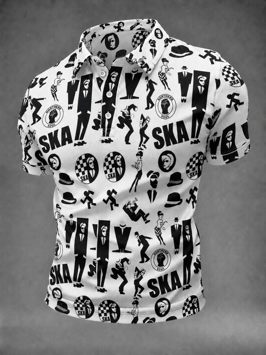 Men's Ska Revival Style Printed Shirt