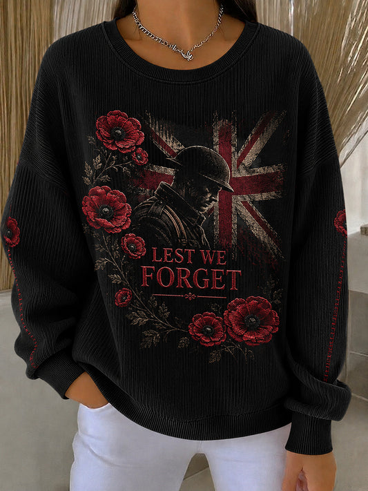 Women's Remembrance Day Print Casual Sweatshirt