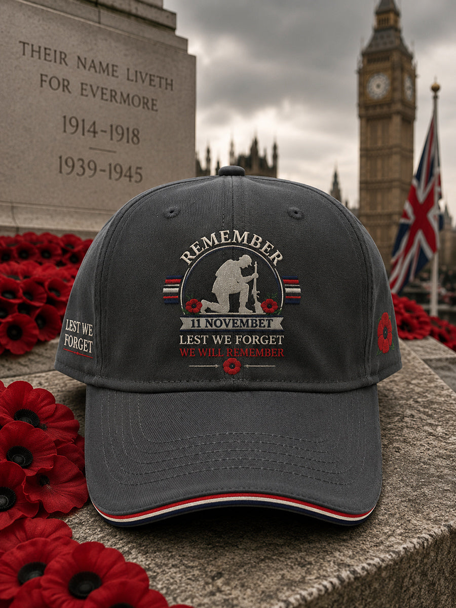 British Rememberance Day-Themed Printed Hat