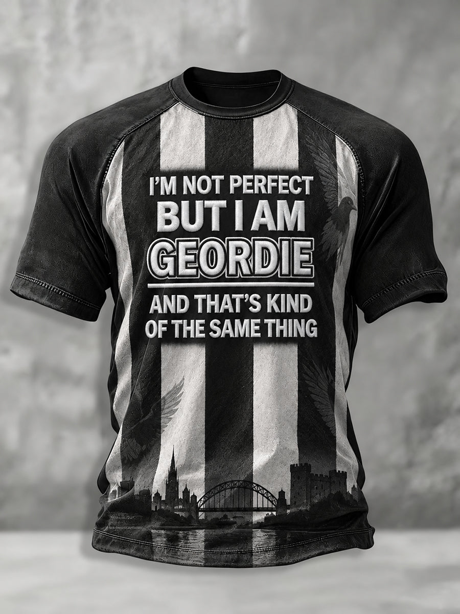 Men's Football Fan Print Geordie T-shirt