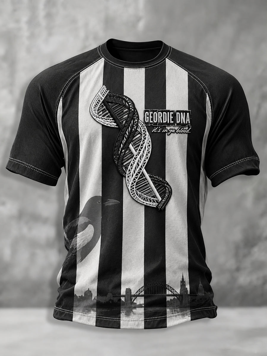 Men's Football Fan Print Geordie T-shirt