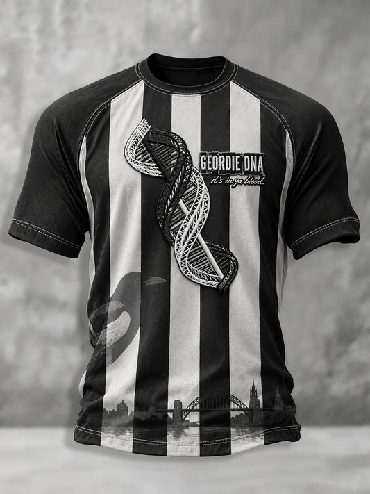 Men's Football Fan Print Geordie T-shirt