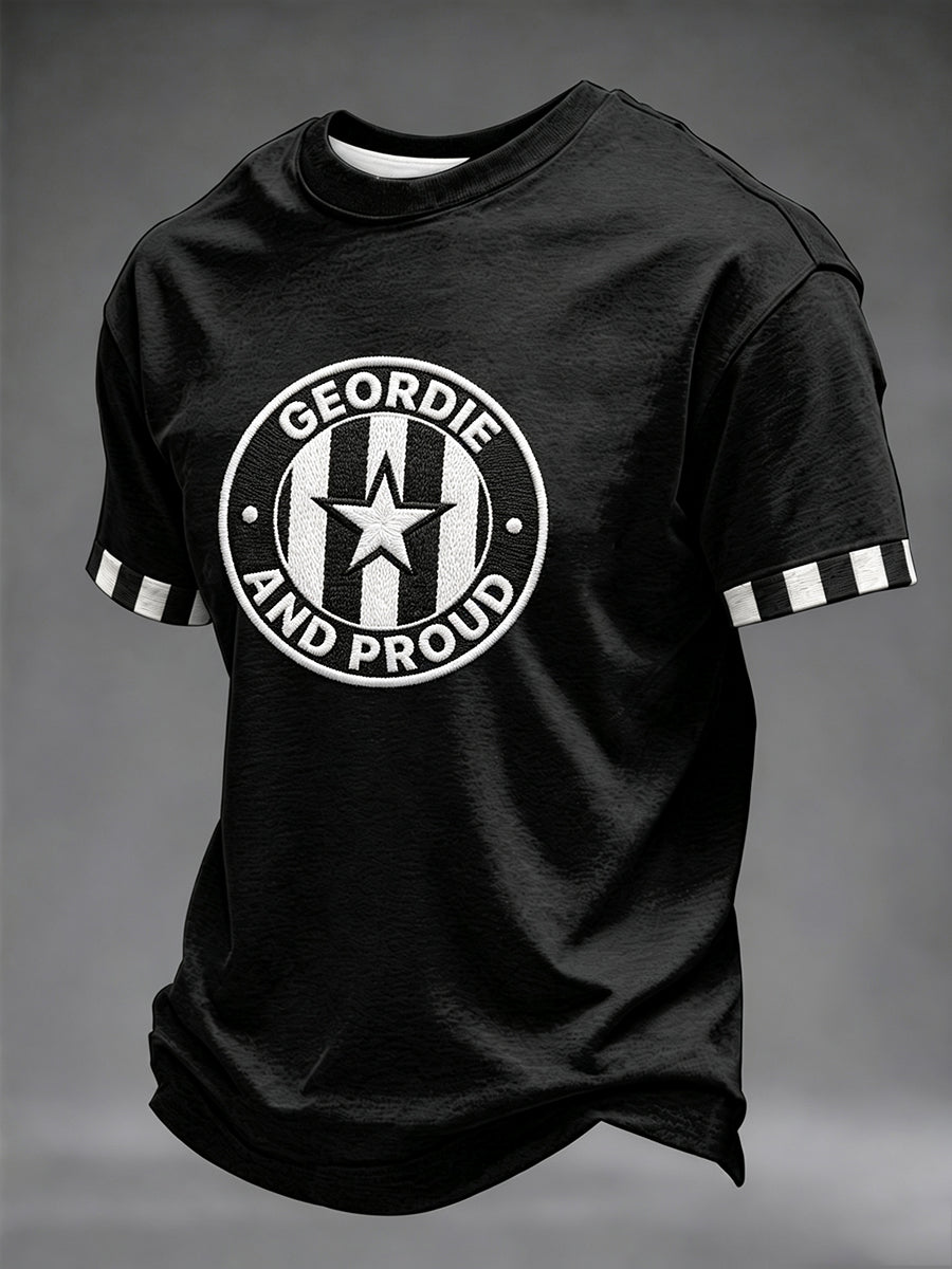 Men's Football Fan Print Geordie T-shirt