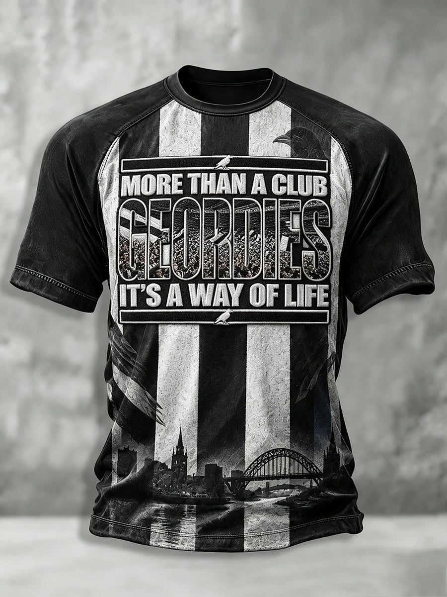Men's Football Fan Print Geordie T-shirt
