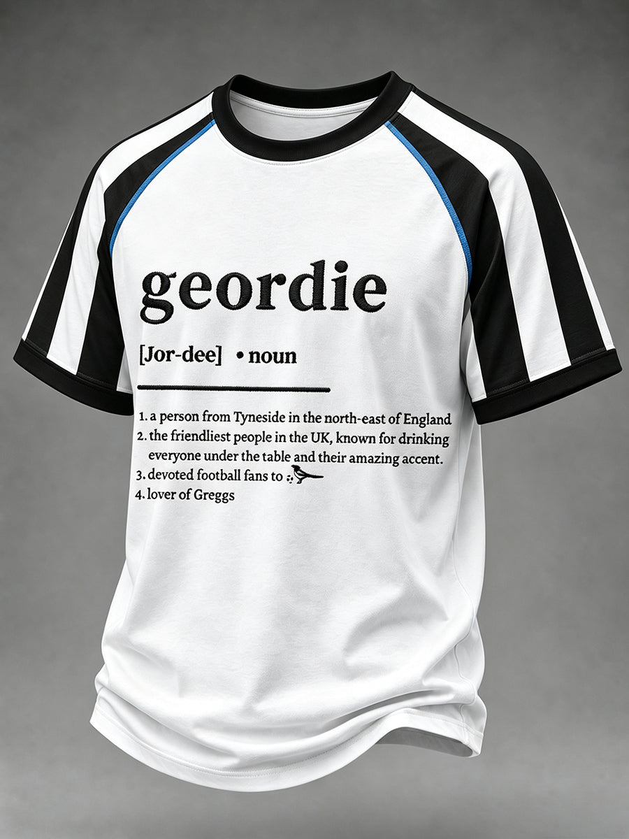 Men's Football Fan Print Geordie T-shirt