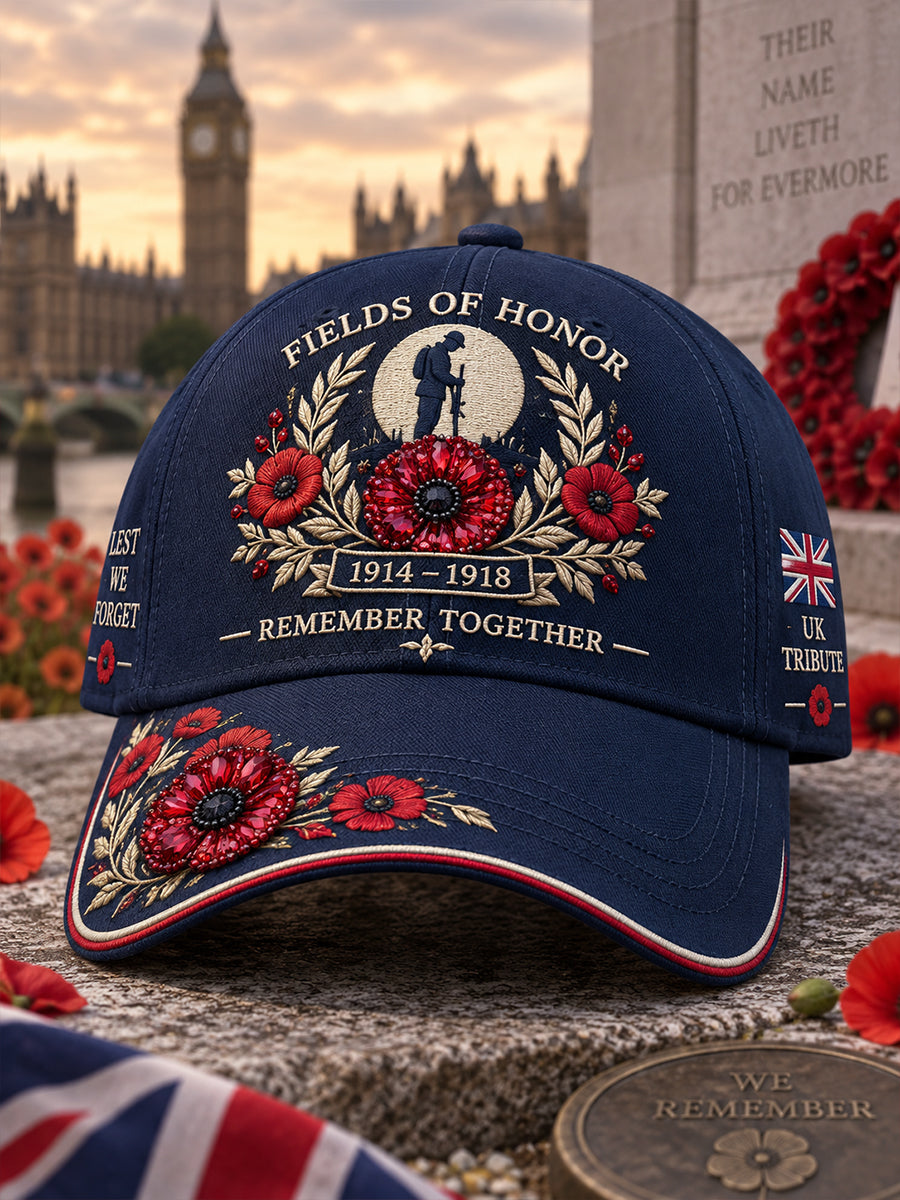 Unisex Hat Featuring Remembrance Day Commemorative Prints