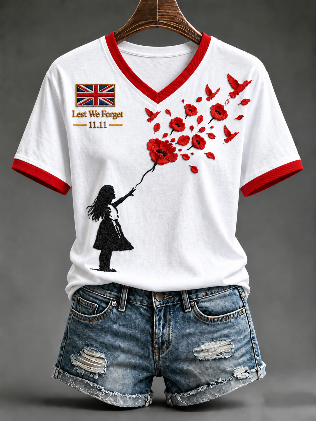 Women's Remembrance Day Short-sleeved T-shirt