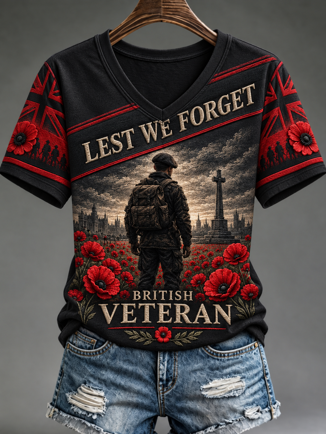 Women's Remembrance Day Lest We Forget short-sleeved T-shirt