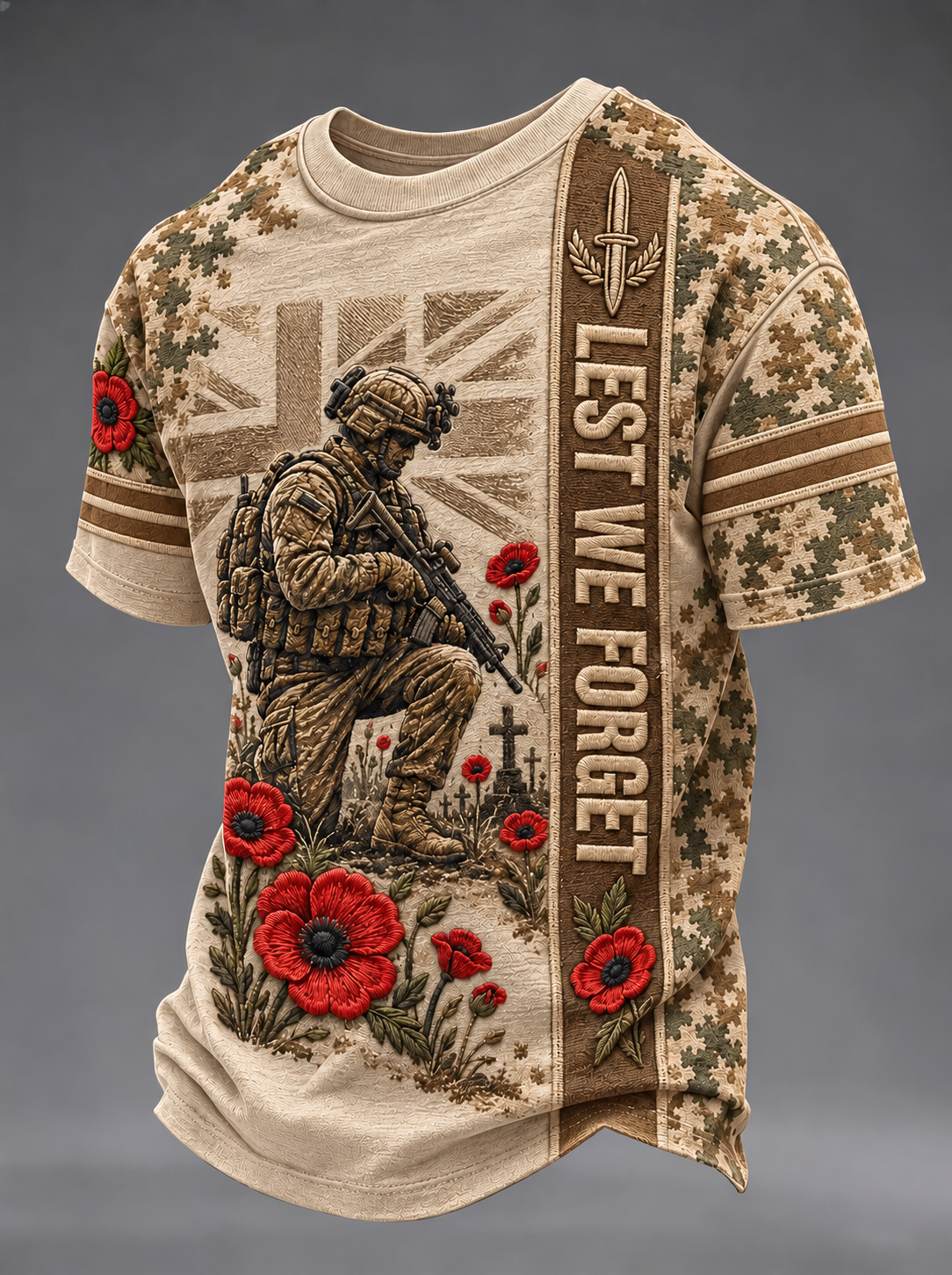Men's Remembrance Day Lest We Forget Short Sleeves T-shirt
