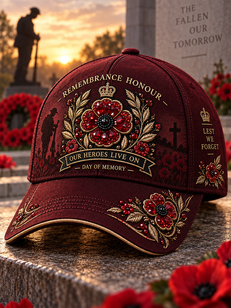Unisex Hat Featuring Remembrance Day Commemorative Prints
