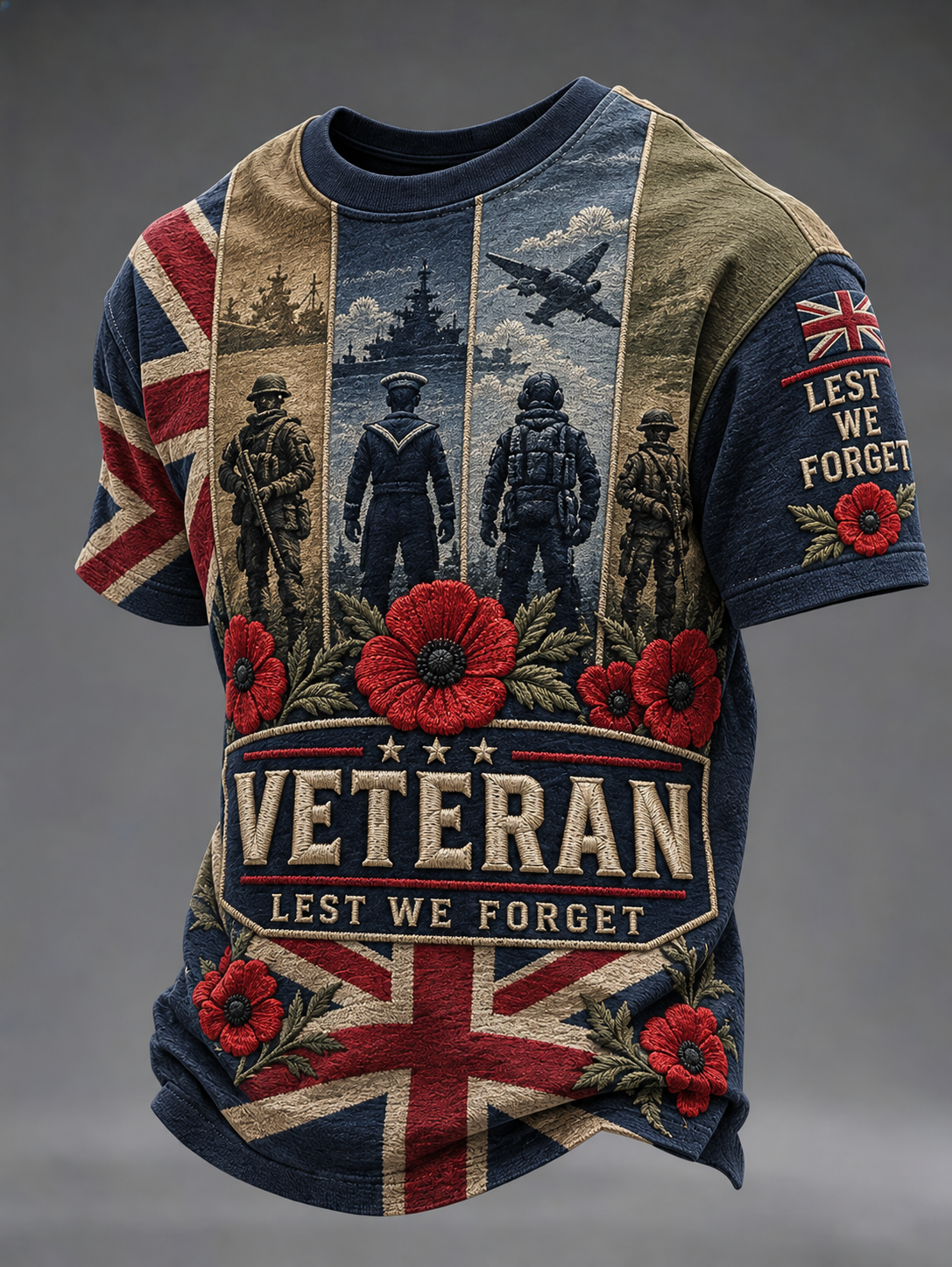 Men's Remembrance Day Lest We Forget Short Sleeves T-shirt