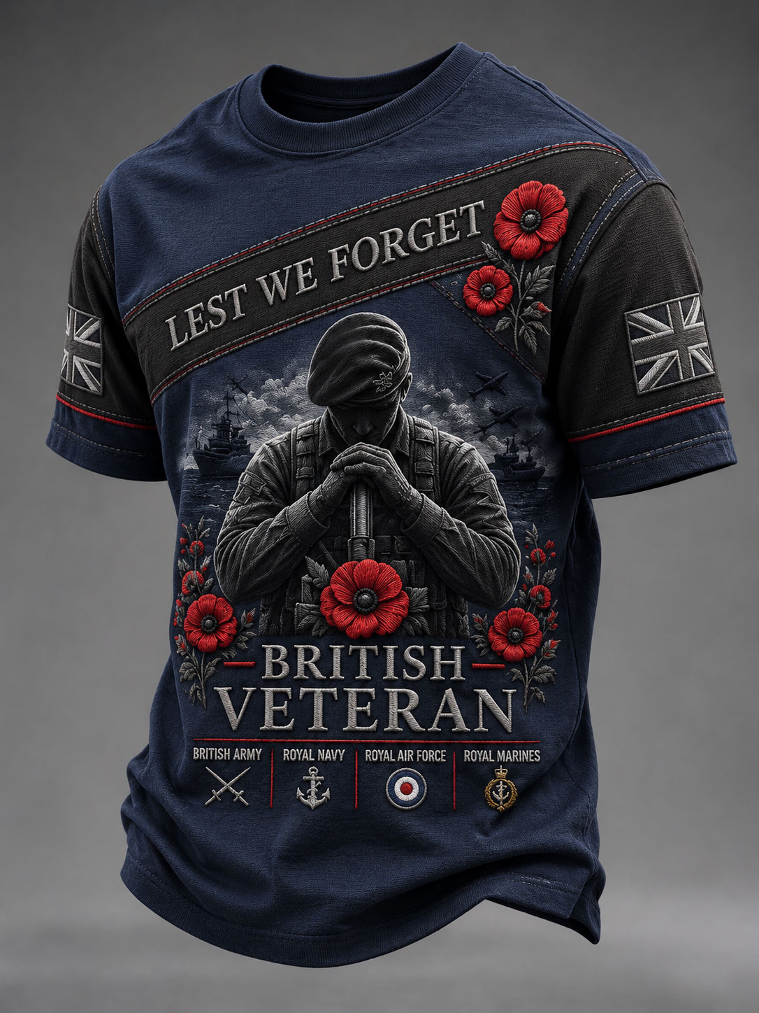 Men's Remembrance Day Lest We Forget Short Sleeves T-shirt