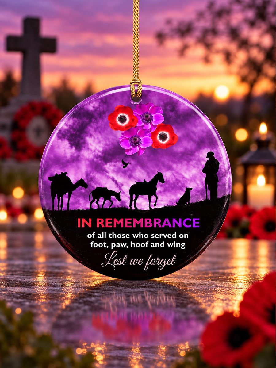 Lest We Forget Print Keychain