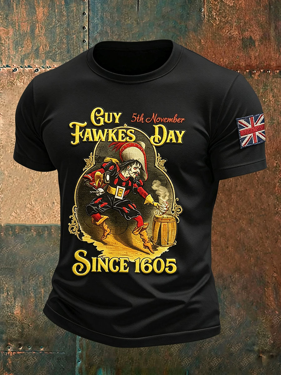 Men's Guy Fawkes Night Printed T-shirt