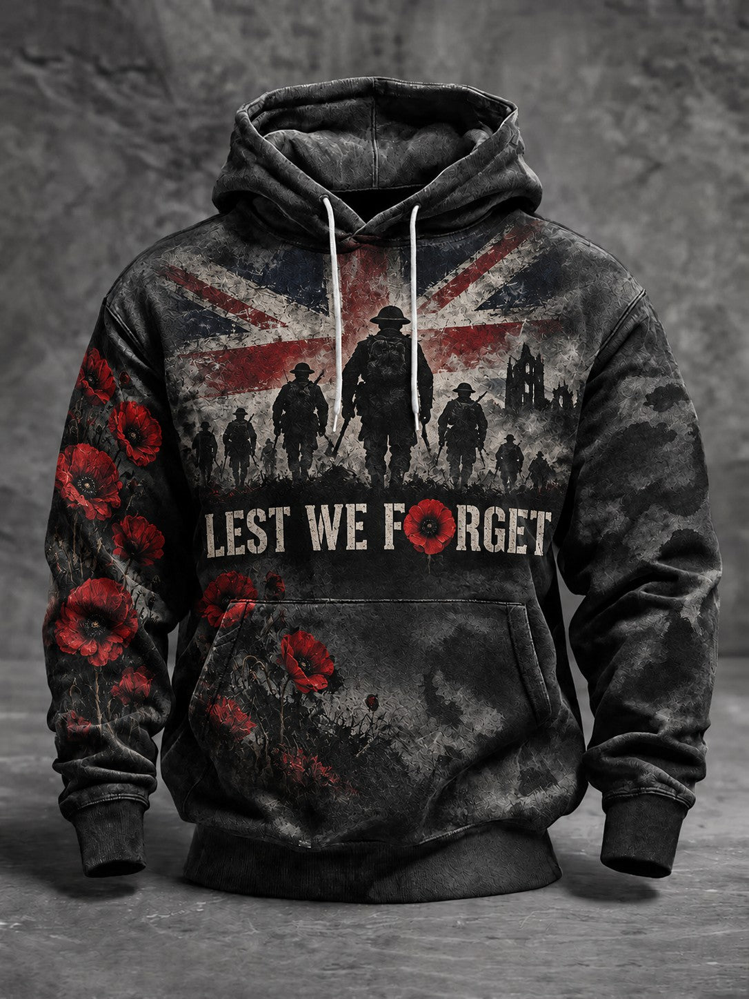 Men's Lest We Forget Printed Hoodie
