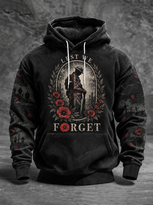 Men's Lest We Forget Printed Hoodie
