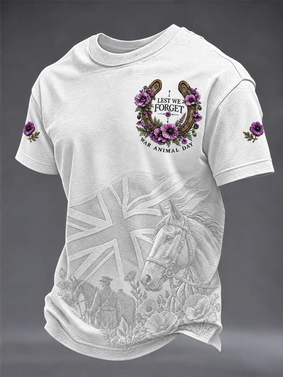 Men's Remembering The Animals Of War Short Sleeves T-shirt