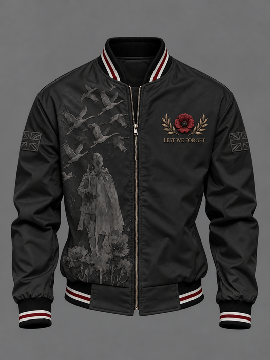 Men's Remembrance Day UK Mods Music Lover Printed Monkey Jacket