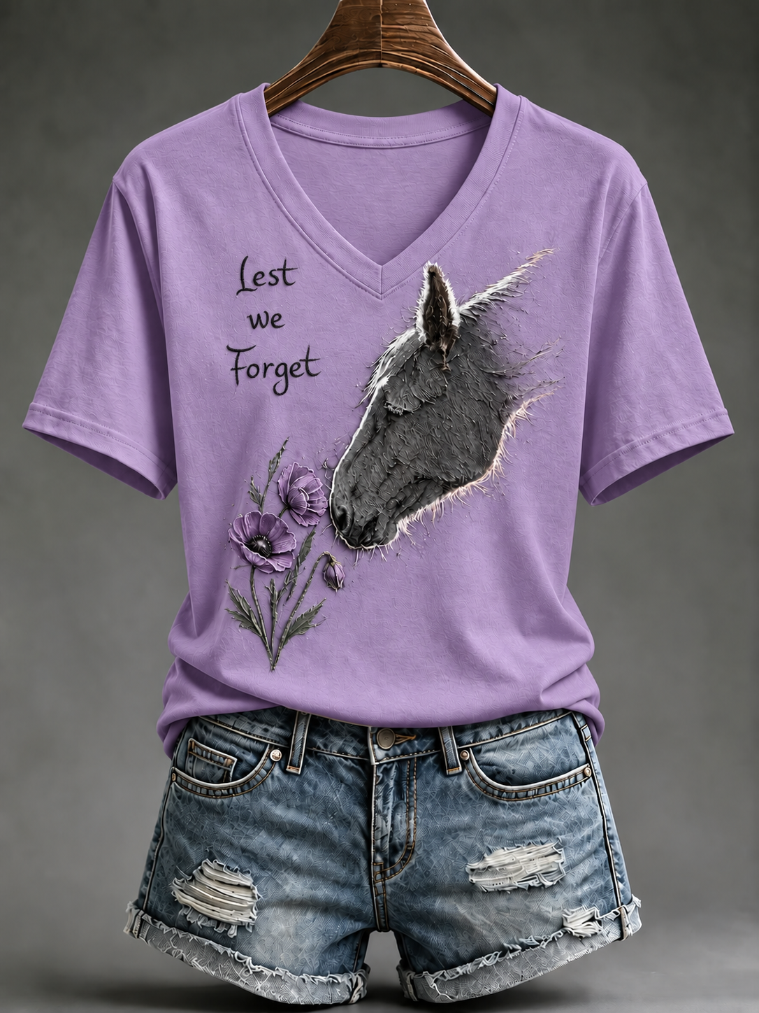 Women's Remembering The Animals Of War Short-sleeved T-shirt
