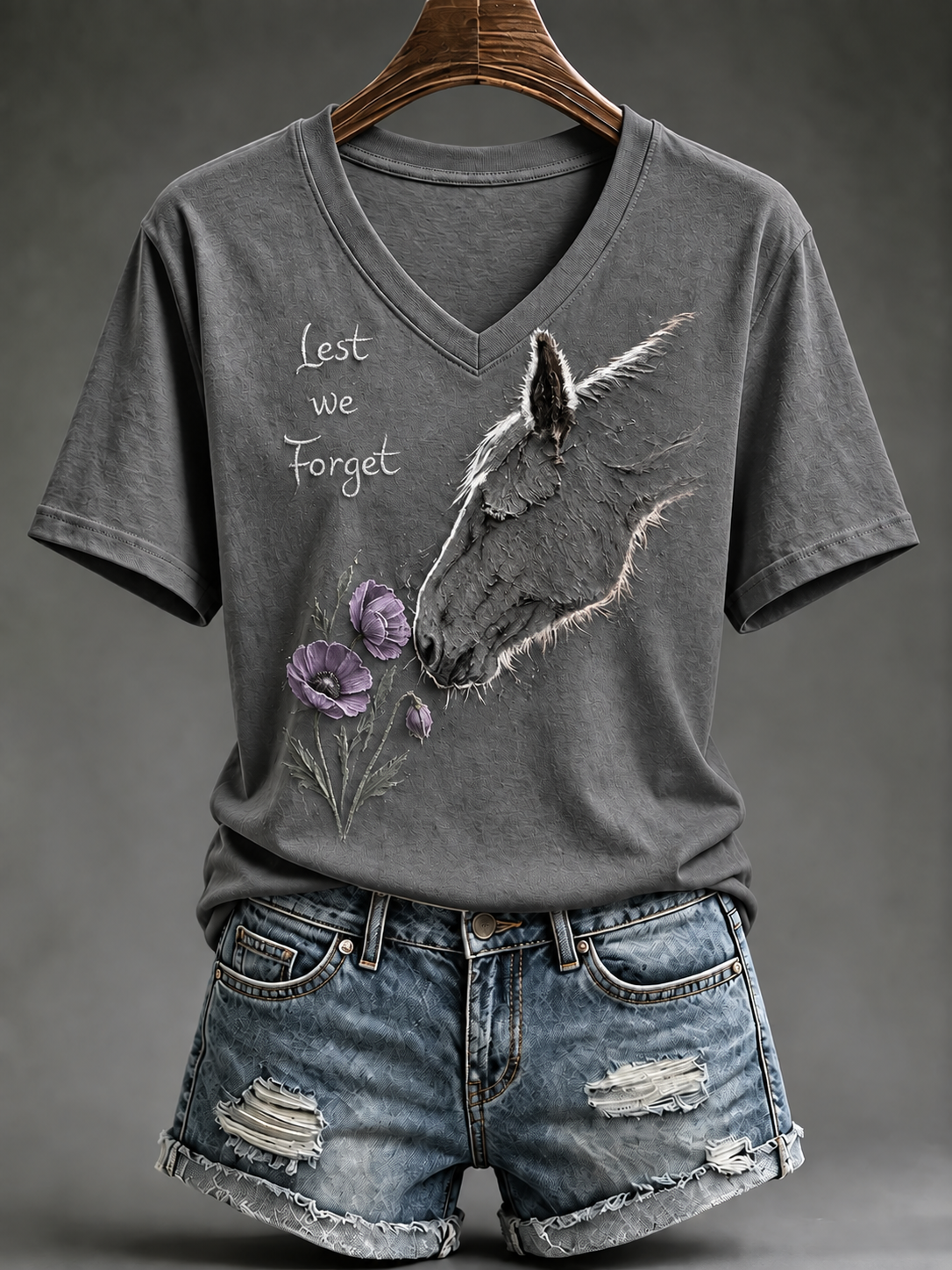 Women's Remembering The Animals Of War Short-sleeved T-shirt