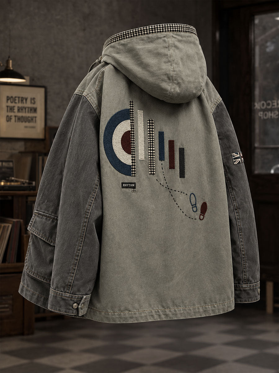 Men's UK Music Lover Mods Art Printed Jacket