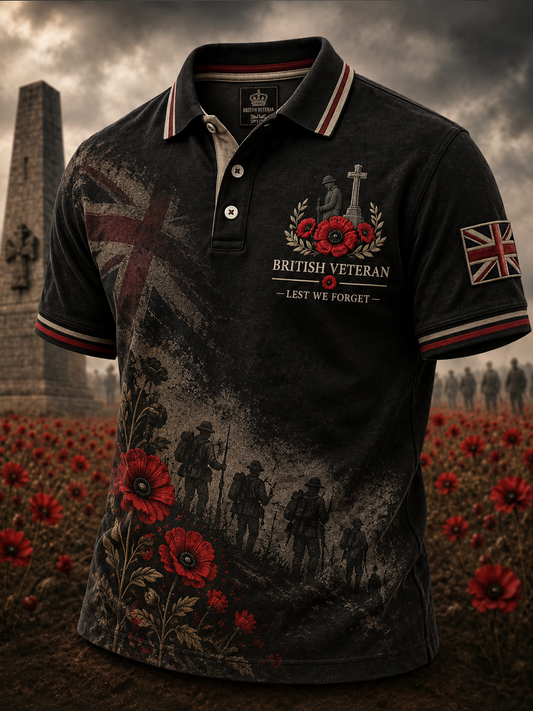 Men's British Veteran Printed polo shirt
