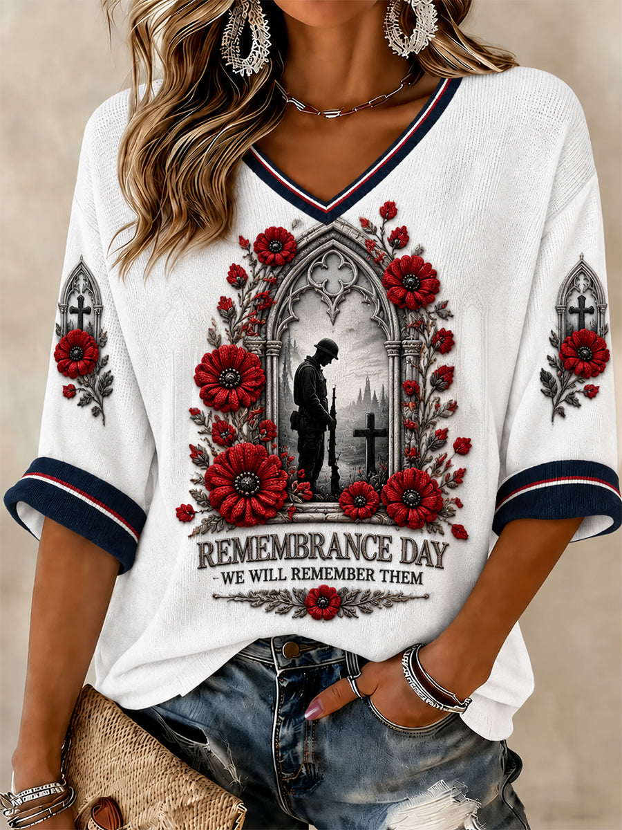 Women's Remembrance Day Lest We Forget T-shirt