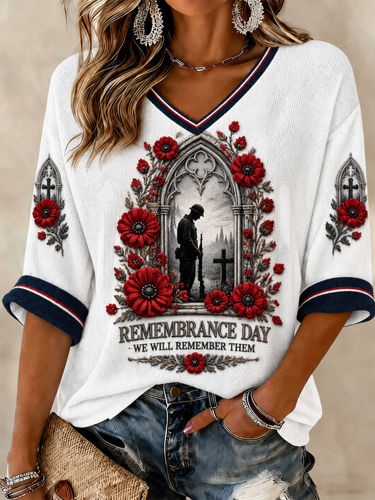 Women's Remembrance Day Lest We Forget T-shirt